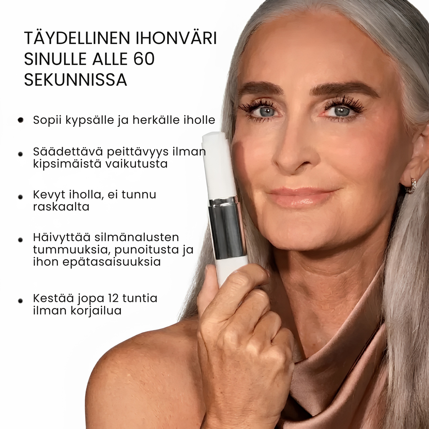 Kevyt meikkivoide, joka tasoittaa ihon sävyä koko päiväksi